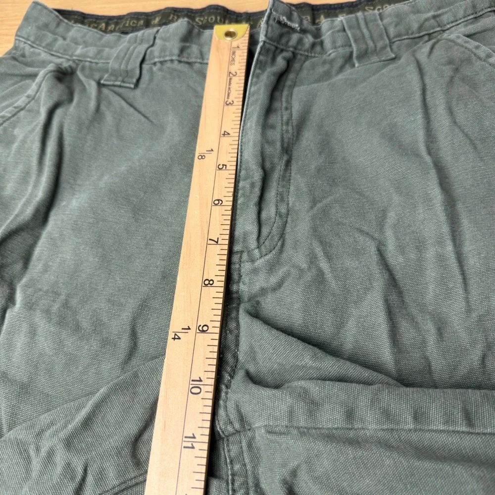 Boy Scouts of America Green Canvas Cargo Shorts 30 Uniform Gorpcore Utility